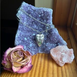 Silver Planchette Pendant Necklace